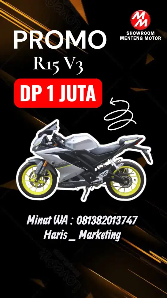 R15 V3 SILVER TH 2021, DP CUMA 1 JUTA
