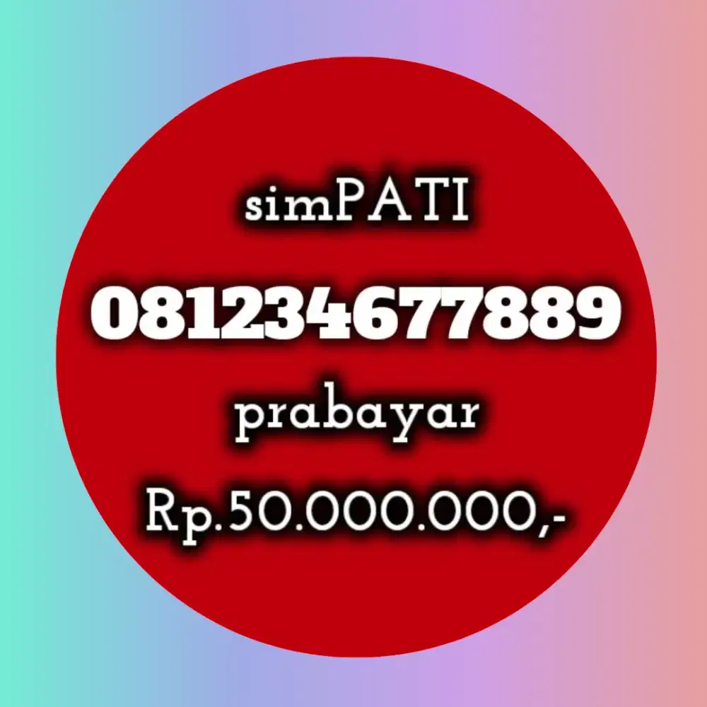 NOMOR CANTIK SIMPATI 34677889