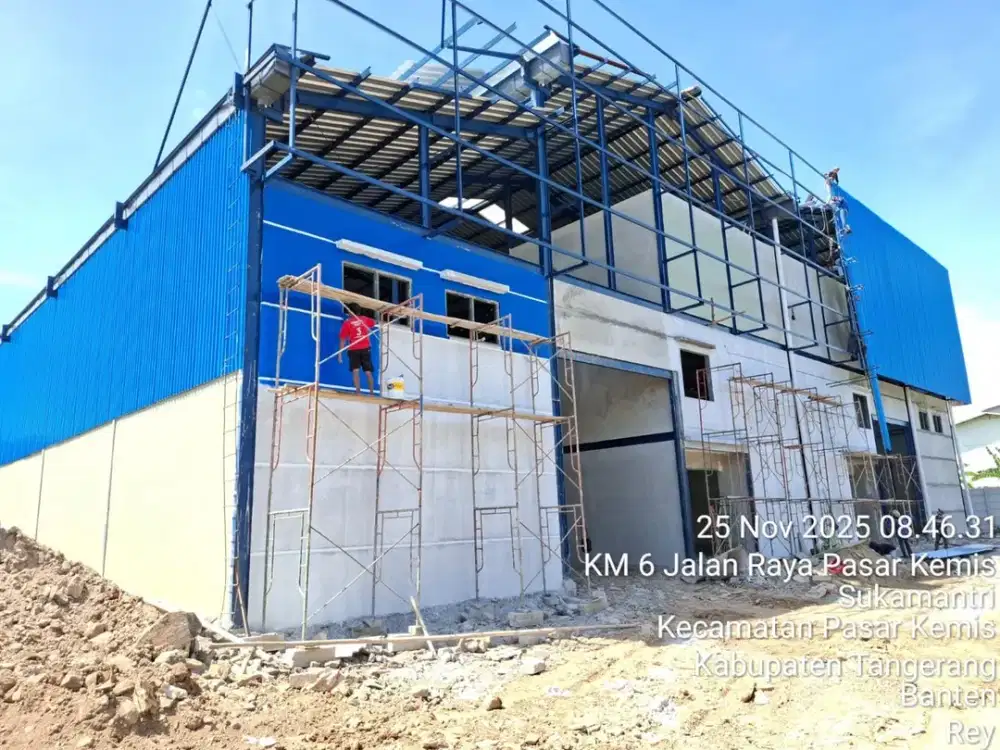 Disewa Gudang Siap Pakai Baru Bangun Lokasi Strategis Akses Kontainer 40 Feet Tidak Banjir di Jl. Pasar Kemis, Tangerang