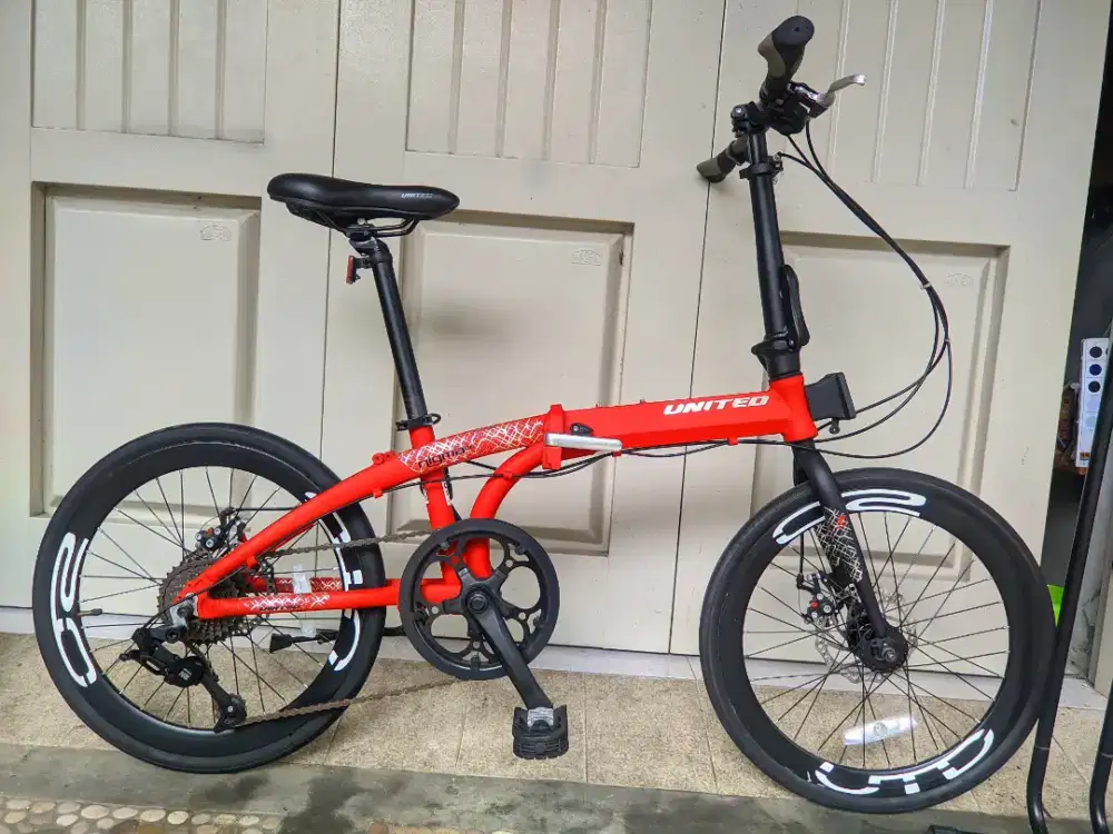 sepeda lipat united nigma 8speed ukuran 20 l+