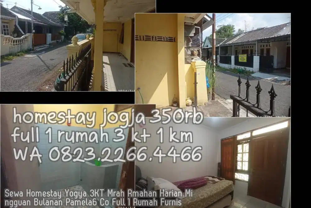 Sewa Homestay Yogya 3KT Mrah Rmahan Harian Mingguan Bulanan Pamela6 Co