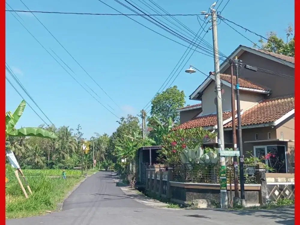 Tanah Jogja Barat JL Kaliurang Tepi Jalan Aspal Lingkungan