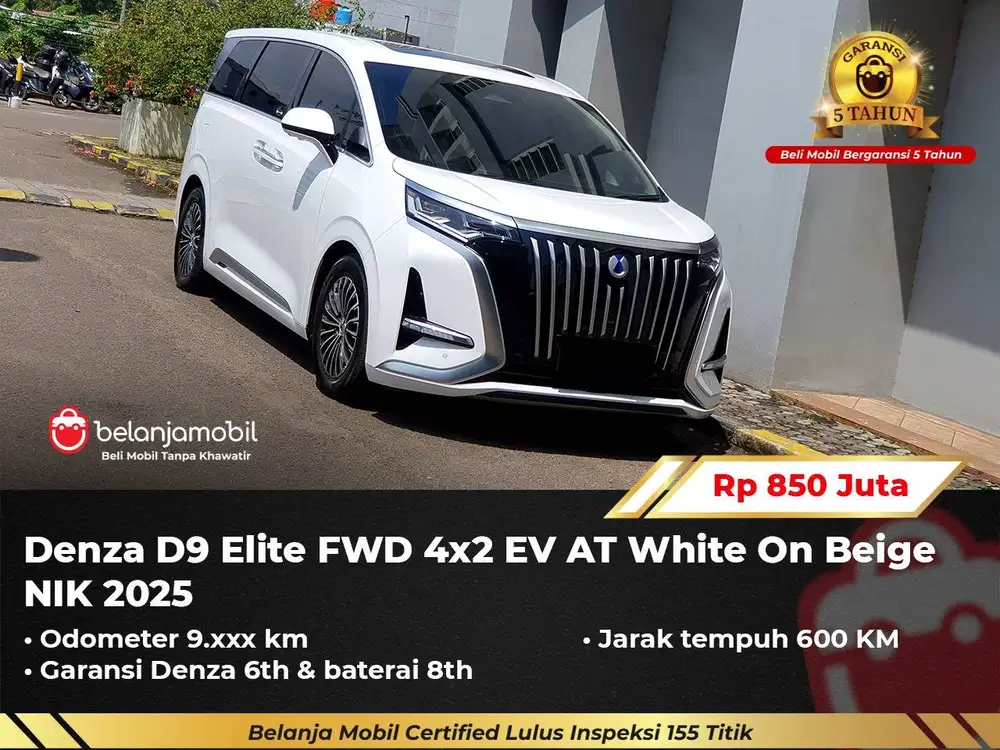 [ GARANSI 5TH ] Denza D9 D 9 Elite FWD 4x2 EV AT 2025/2024