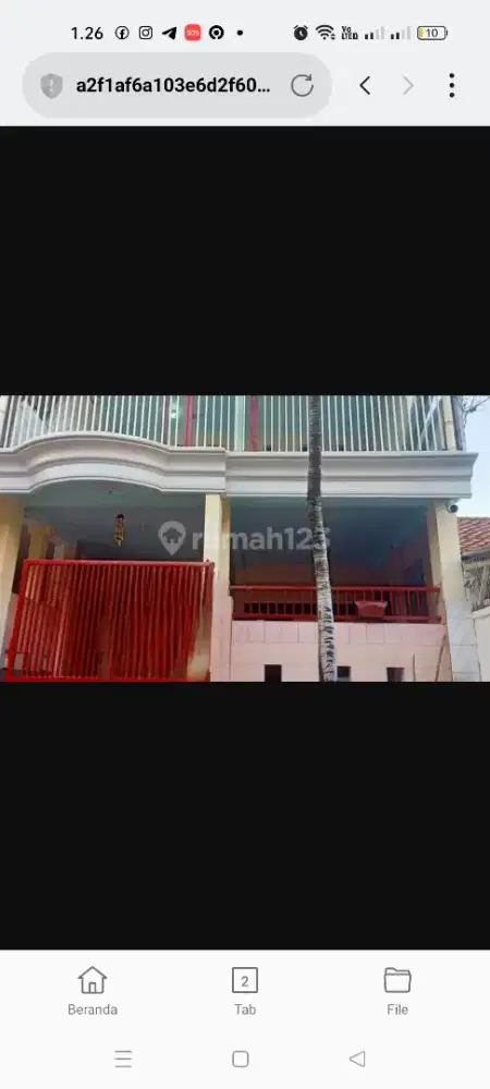 Rumah di kontrakan rumah 3 lantai cocok buat kostsan dan kantor