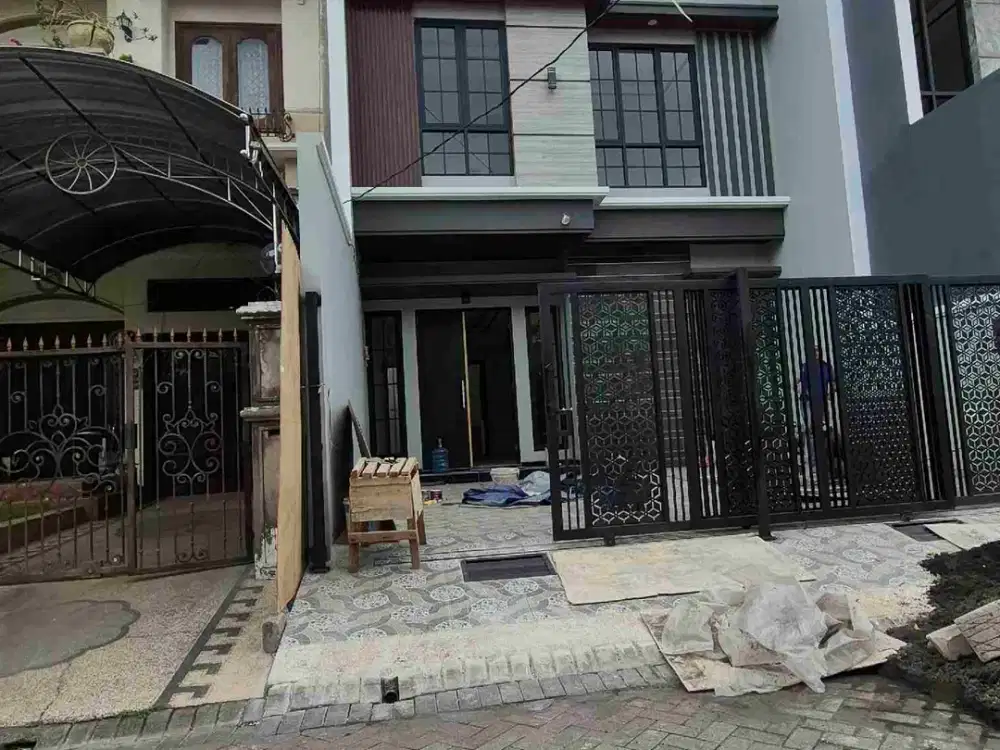 Araya baru gress kontemporer row jalan kembar