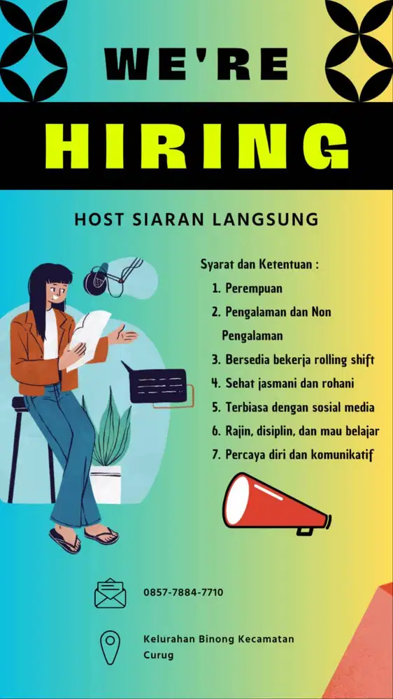 LOWONGAN KERJA HOST LIVE TIKTOK