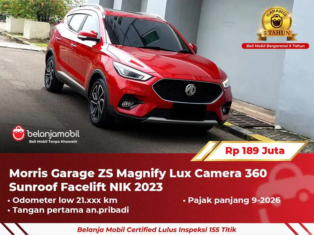 [ GARANSI 5TH ] MG Morris Garage ZS Magnify Lux Sunroof Red 2023/2024