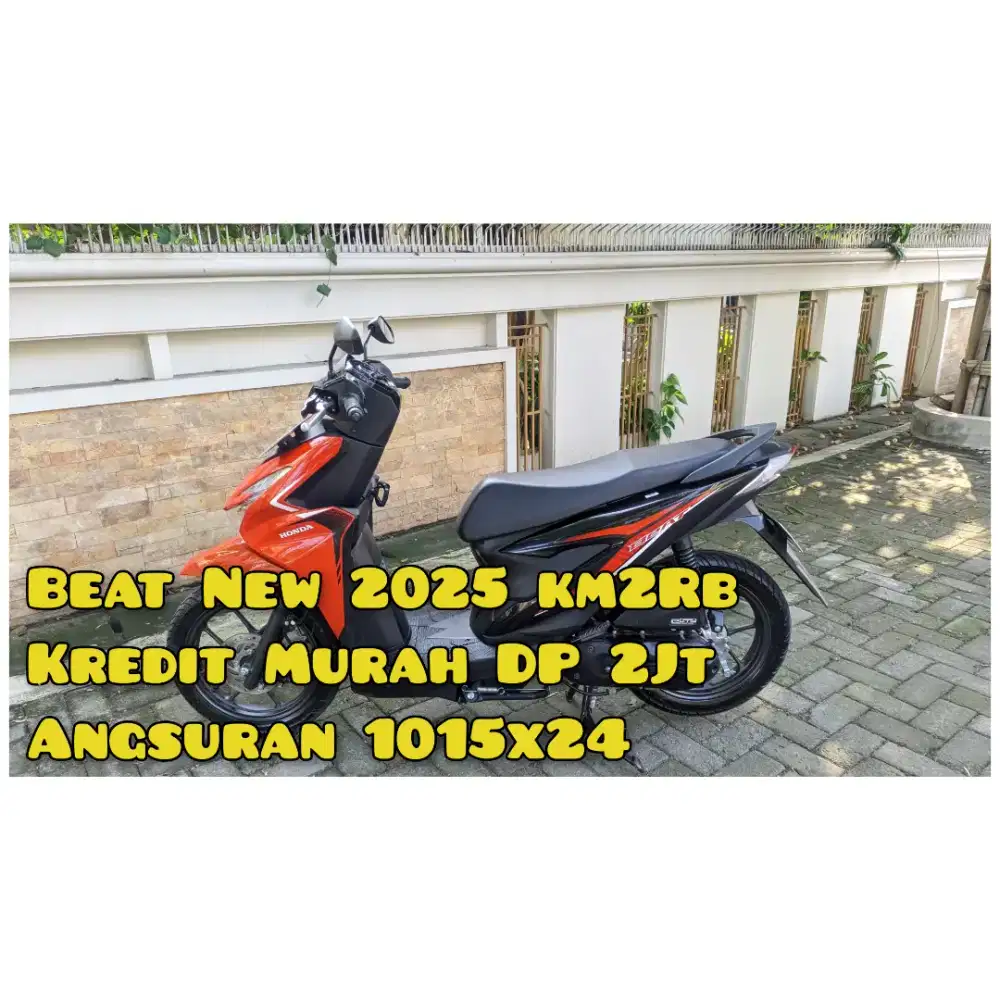 Beat New 2025 Merah Hitam Km2Rb