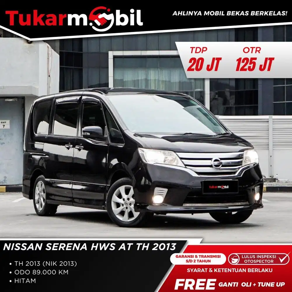 [BERGARANSI] NISSAN SERENA HWS MATIC TAHUN 2013 HITAM PAJAK PANJANG