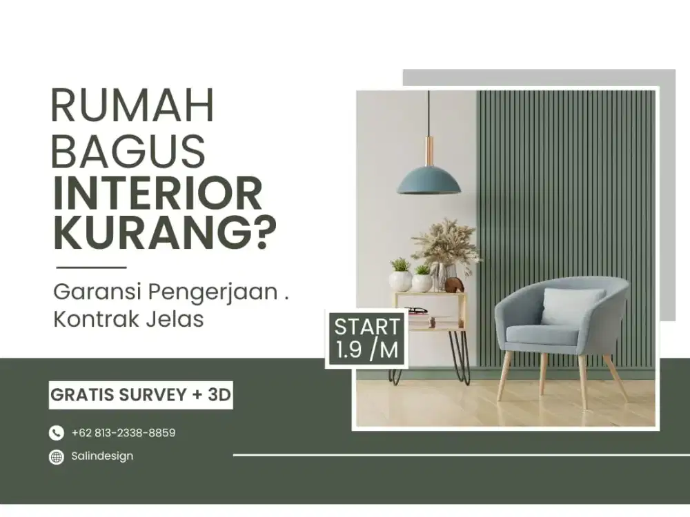 Full Interior Design & Build Tangerang • Free 3D + Survey • Premium