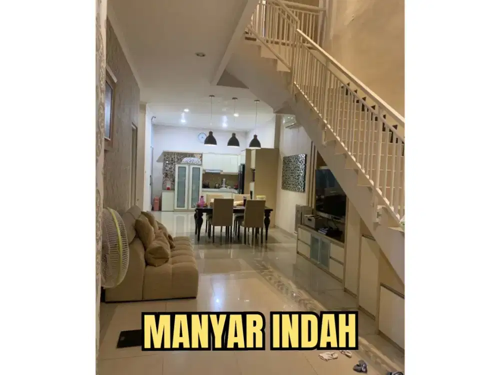 RUMAH MANYAR INDAH KLAMPIS SEMOLOWARU 2 LANTAI CANTIK BERSIH TERAWAT