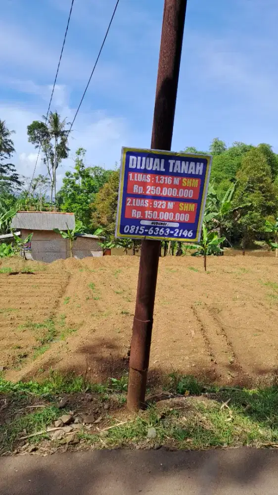 Dijual tanah di jl gn batu kebonpedes sukaraja sukabumi jabar