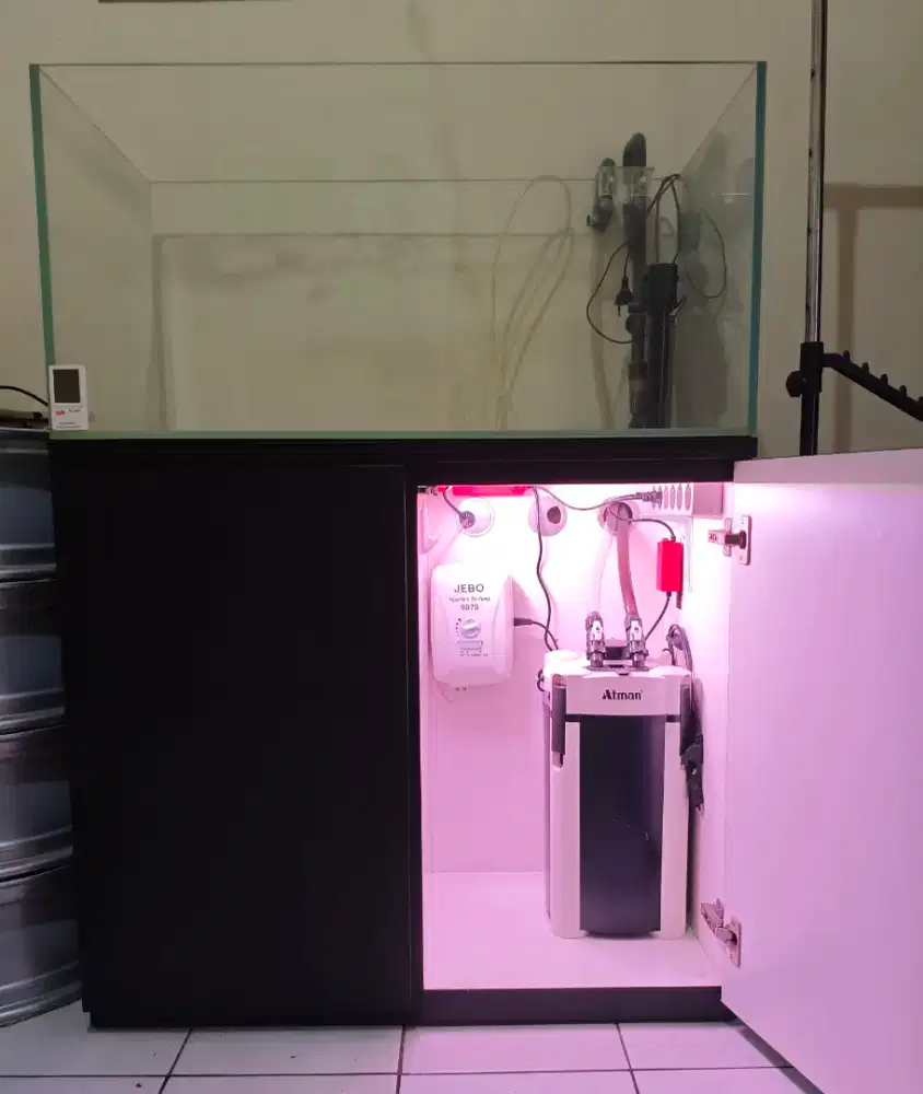 Vivaria Optik Clear Aquarium Full Set Panjang 90X45mm.