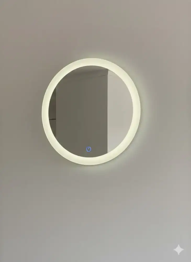 Smart miror LED touchsreen cermin dinding bentuk bulat