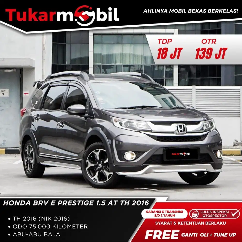 [BERGARANSI] HONDA BRV E PRESTIGE 1.5 MATIC TAHUN 2016 LOW KM