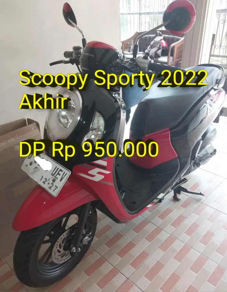 Scoopy 2022 Akhir. Pajak Panjang. Original. Like New. Cash/Kredit/TT