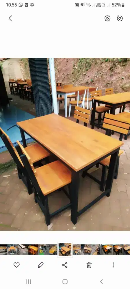 satuset meja kursi cafe