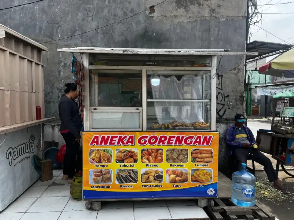 Etalase Gerobak Ex Gorengan