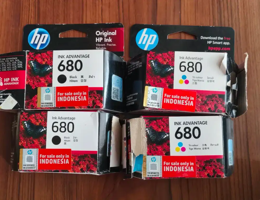 Catridge kosong HP 680 hitam+warna