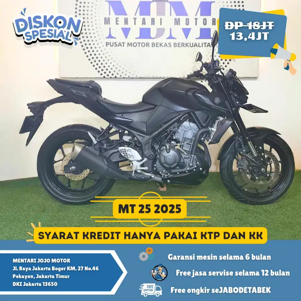 MT 25 2025 KUNCI 2 GAS BISA KREDIT!! SS LENGKAP PAJAK ON CASH KREDIT