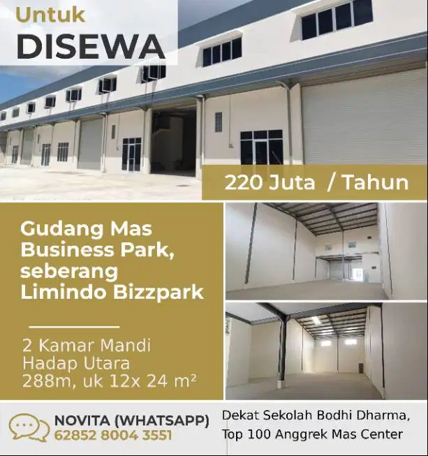 Gudang Mas Business Park, seberang Limindo Bizzpark
