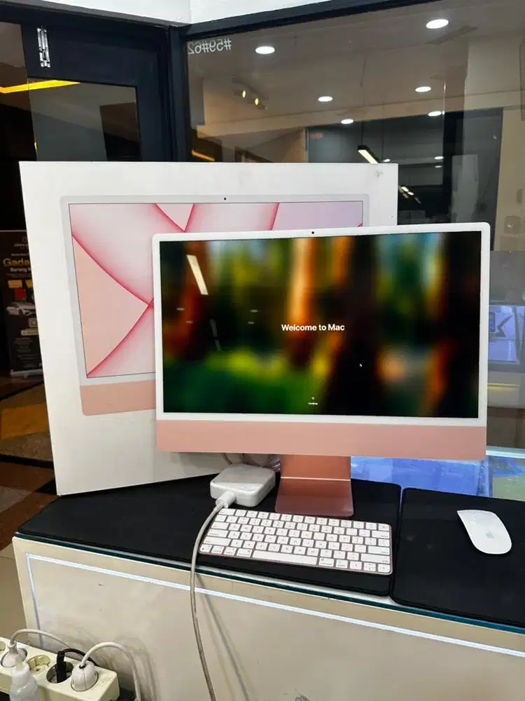 iMac M1 24inch 2021 16/256Gb Fullset Lengkap Normal Fullset