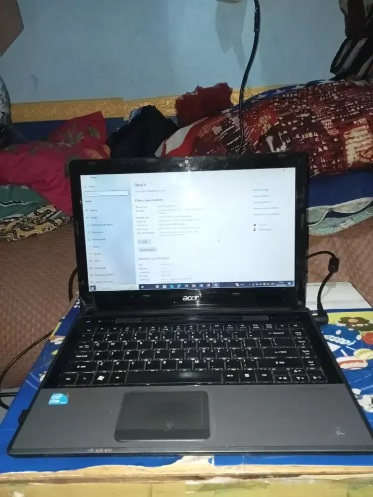 Laptop acer aspire corei5 ram6