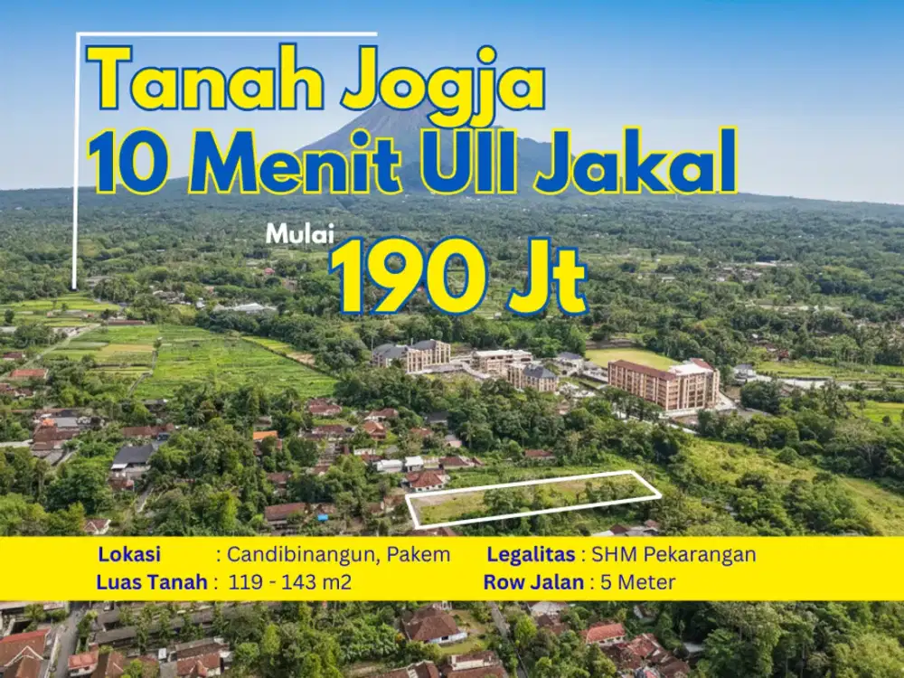 Jual Cepat! Tanah Potensial Jadi Vila Incaran Wisatawan - Pakem Sleman