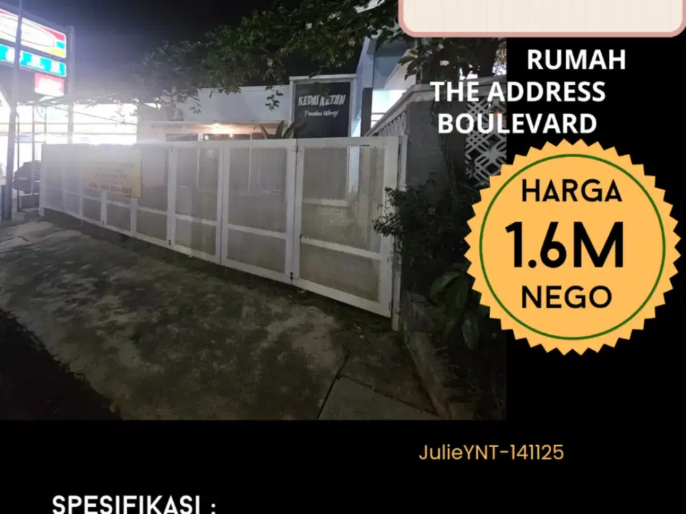 DIJUAL RUMAH SEKALIGUS RUANG USAHA DI BOULEVARD THE ADDRESS CIBUBUR