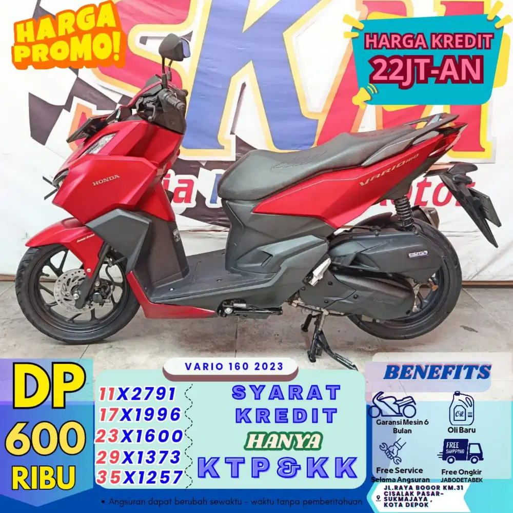 (DP 500 proses KTP&KK) Vario 2022 cash credt