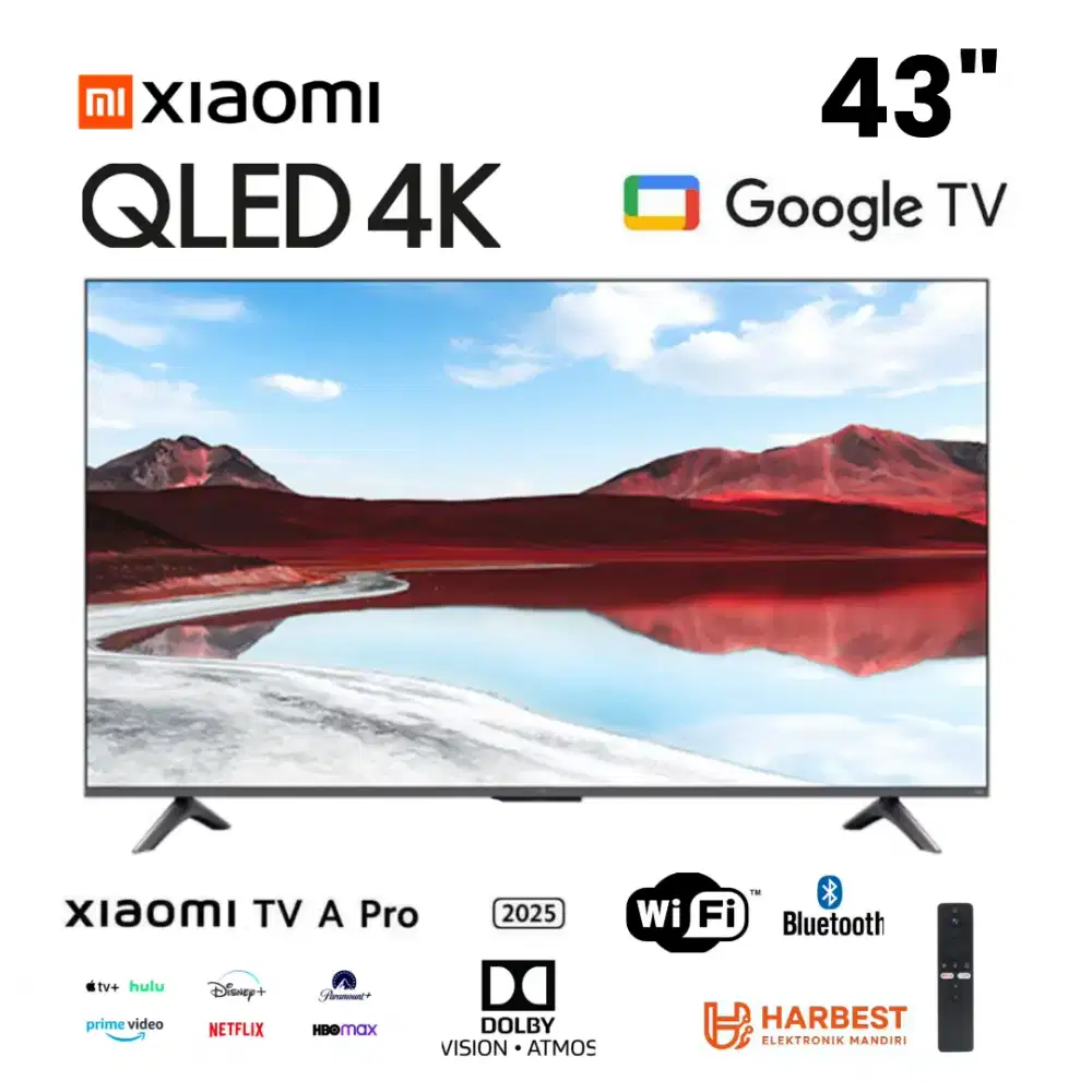 XIAOMI QLED 4K 2025 A PRO 43 Inch Google TV Dolby Vision HDR+ AIRPLAY