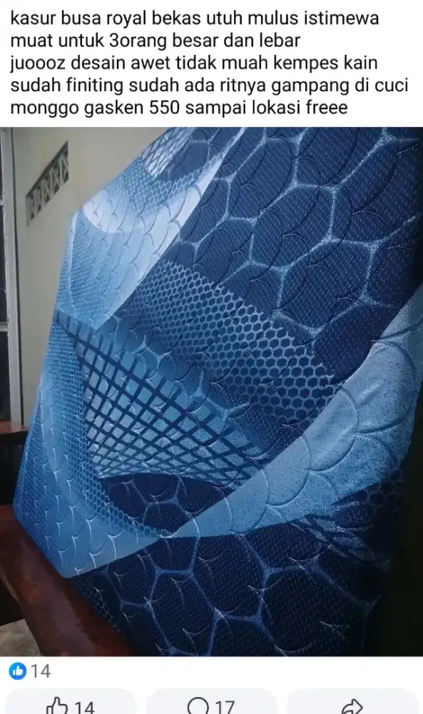 Kasur busa bekas utuh mulus istimewa tanpa cacat
