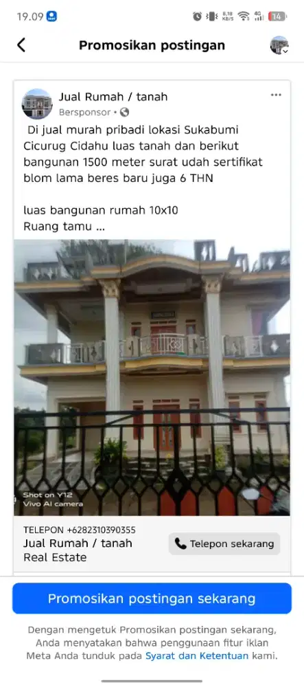 Jual rumah pribadi