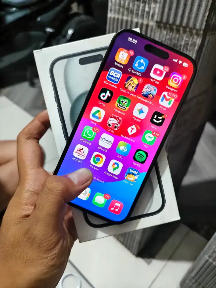 Iphone 15 128 ex digimap fullset mulus no minus