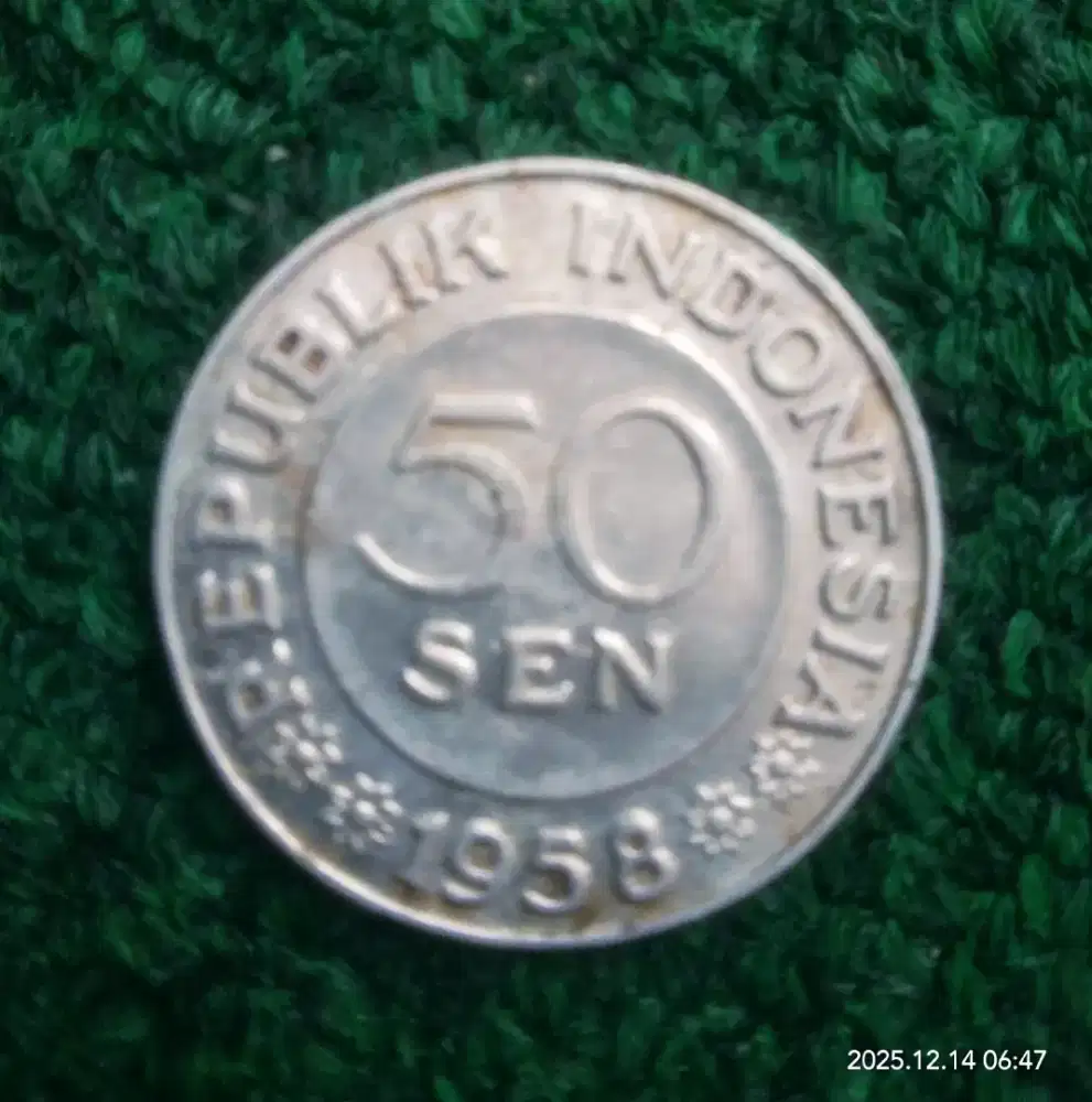 Uang Koin 50 sen thn 1958