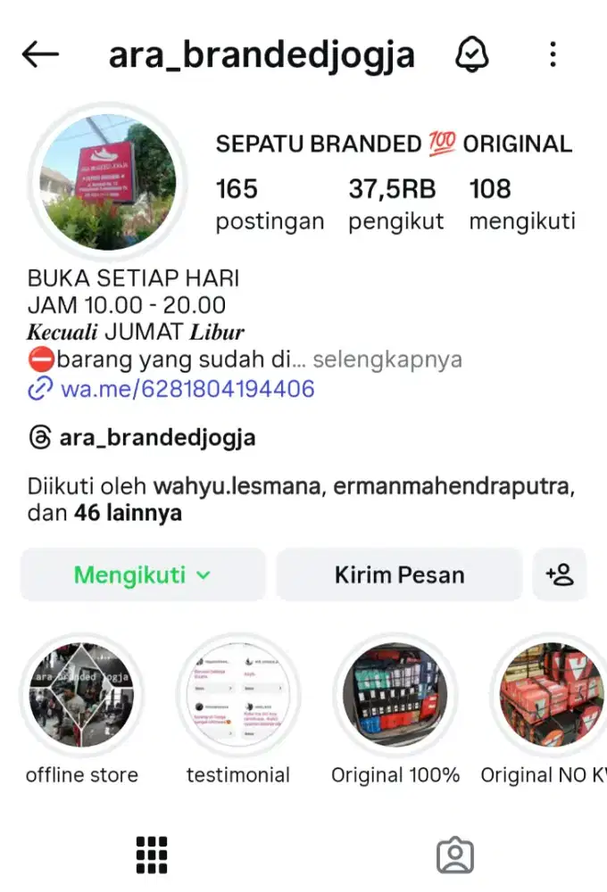 SEPATU ORIGINAL ara_brandedjogja