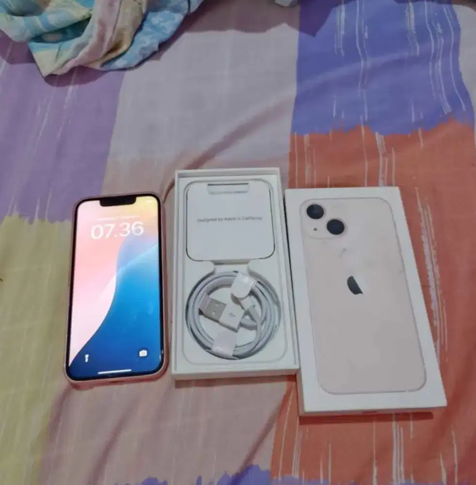 iphone 13 mini 256GB pink  fullset  original eks inter ZPA Beacukai
