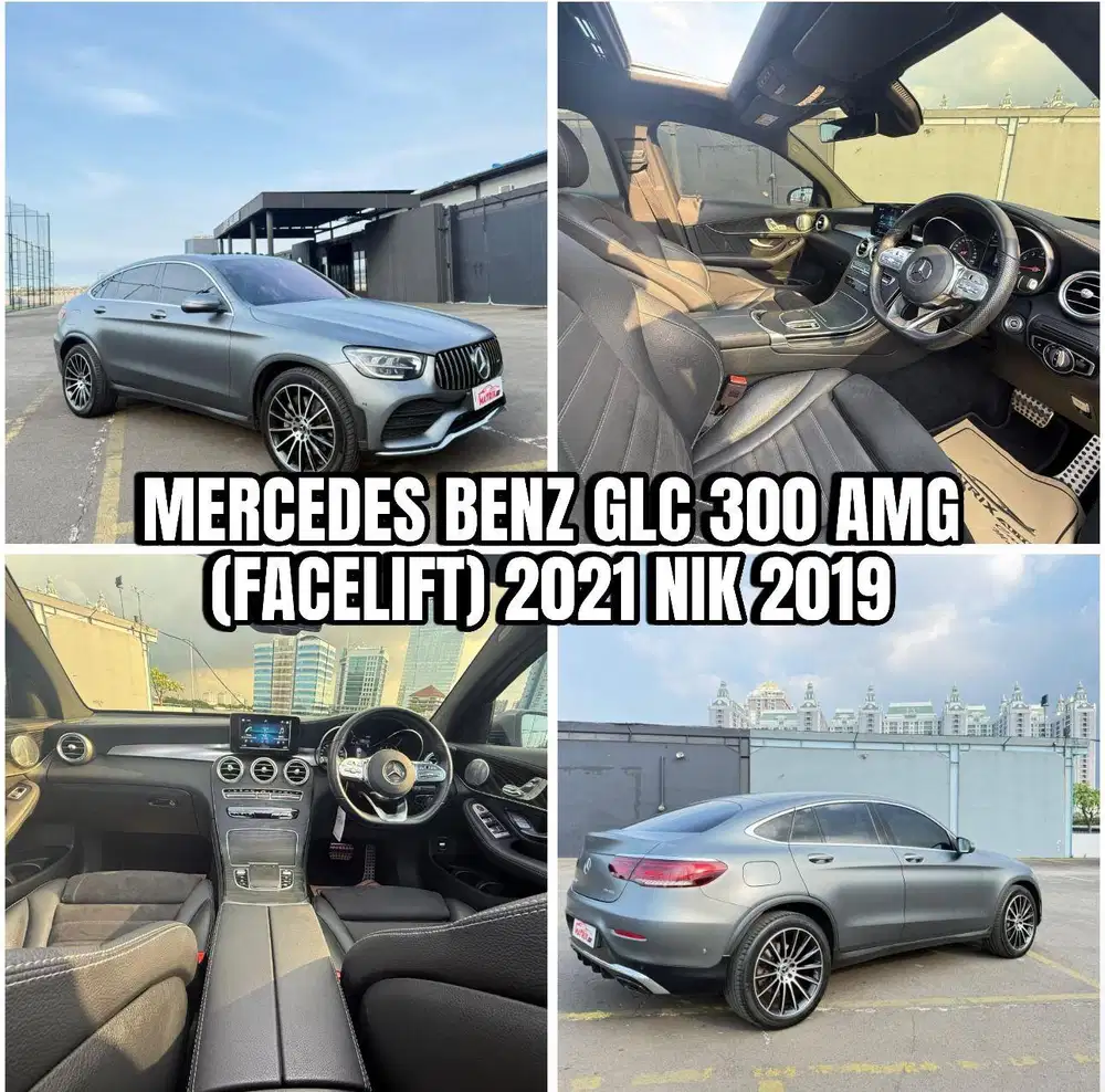 Mercy GLC300 Coupe Facelift 2021 nik19 matte on black siap pakai