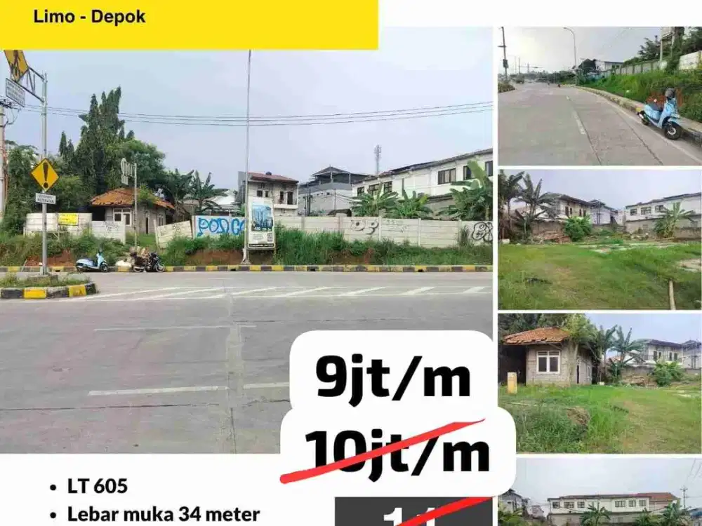 Di jual tanah pinggir jalan Limo raya