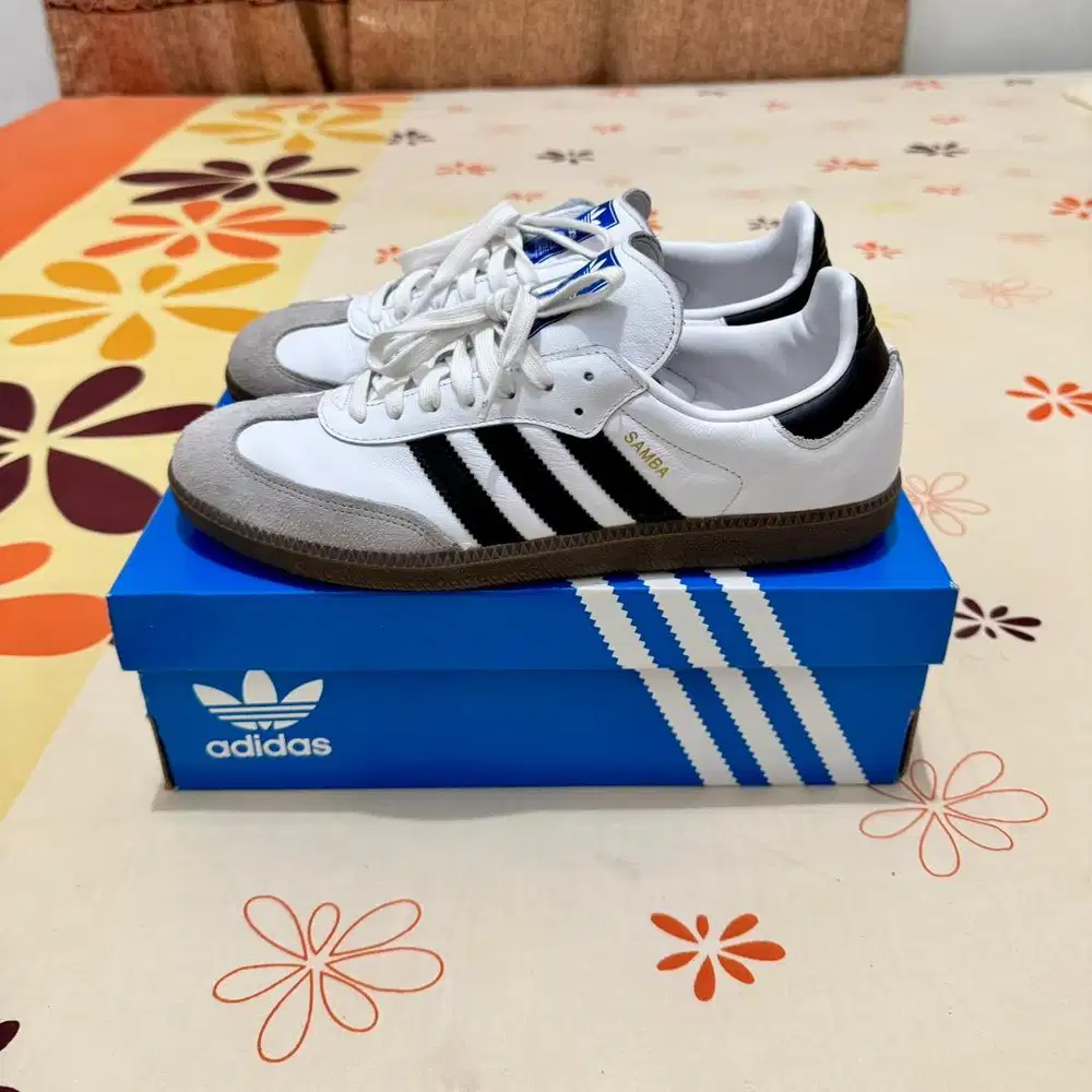 Adidas Samba OG White Ukuran 44 Original (Pembelian Footlocker)