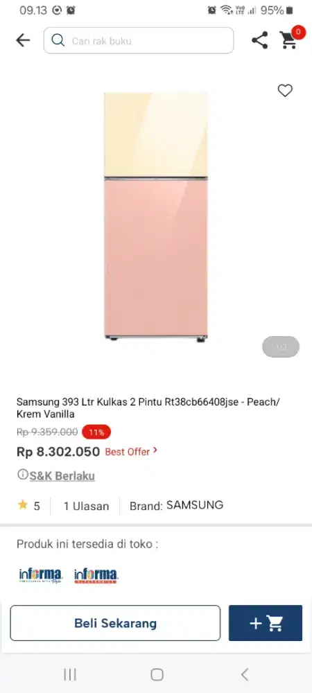 PROMO KREDIT SAMSUNG 393 LTR KULKAS 2 PINTU