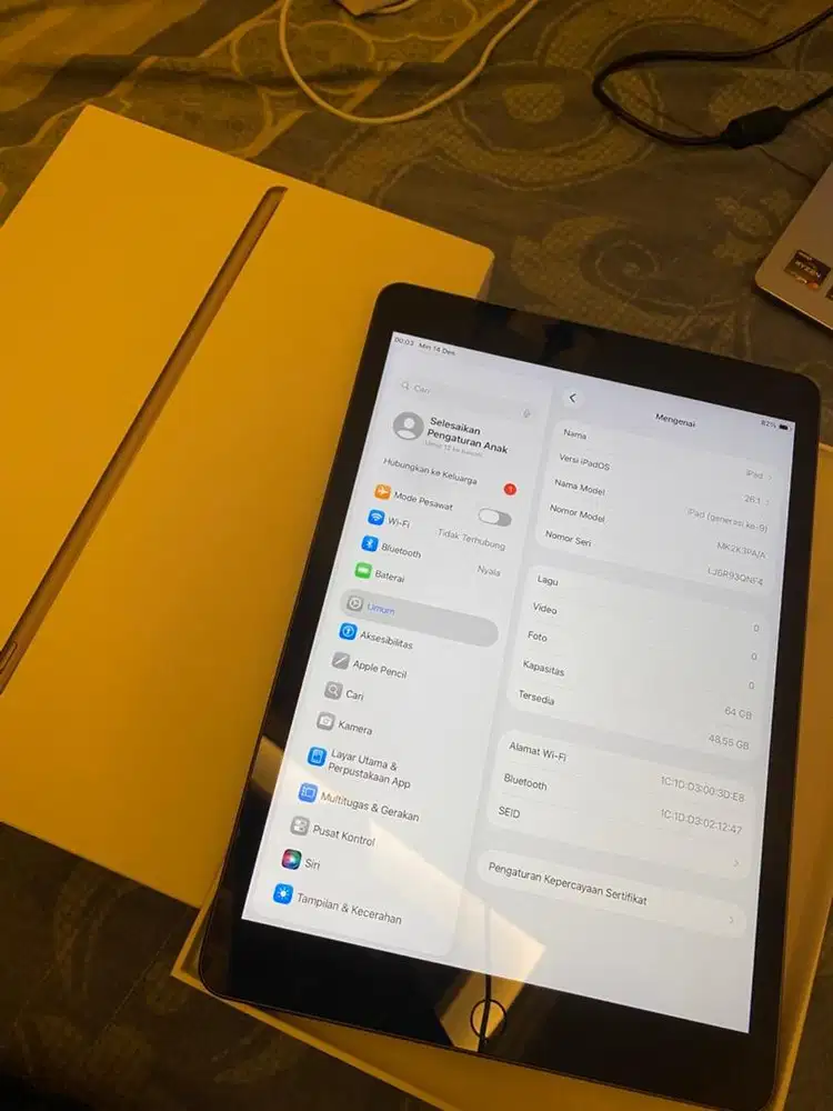 iPad gen 9 64gb like new masih ada garansinya