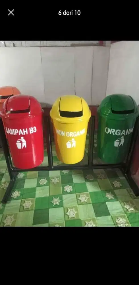 Tong sampah organik dan non organik (bs antr skitr medan)