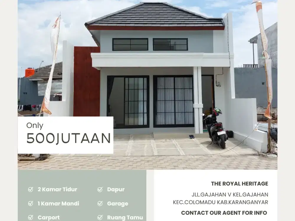 Rumah 1 lantai dekat Masjid di Colomadu