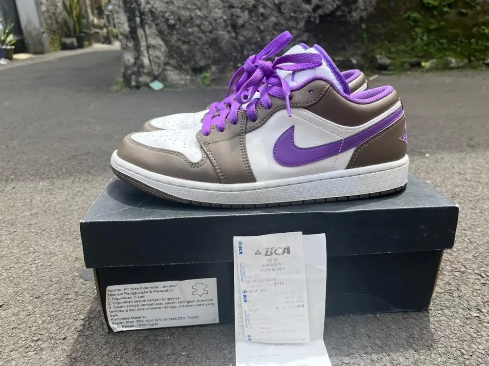Sepatu Nike Air Jordan 1 Low Mocha Purple