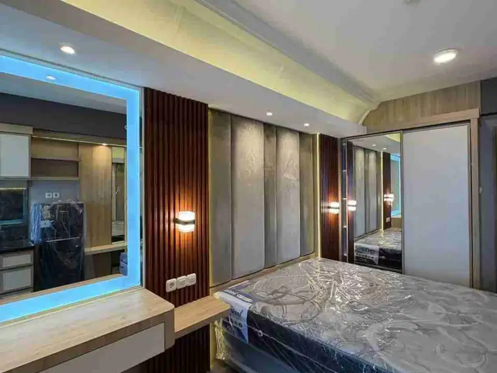 EDUCITY BARU GRESS‼️  On Progress Apartemen Studio SHMSRS Full Furnish Interior