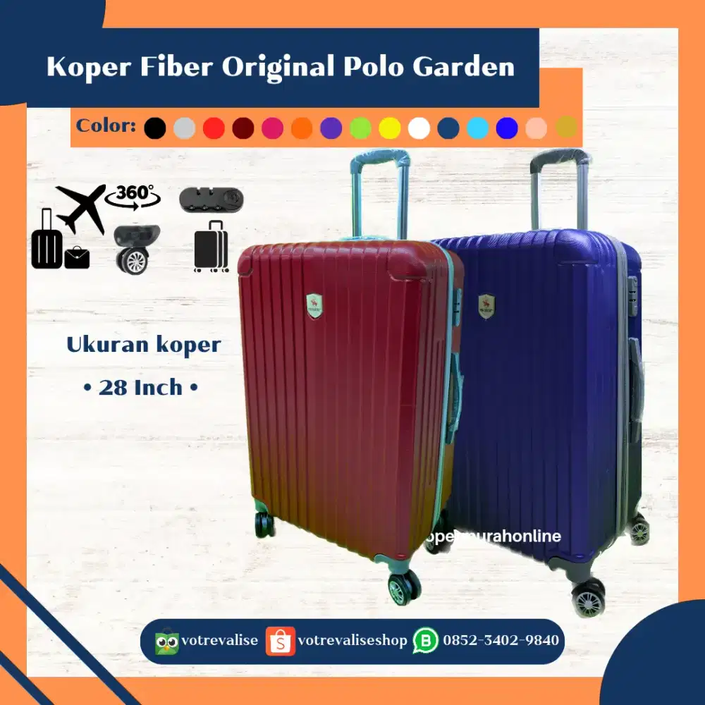 Koper umroh naik haji POLO GARDEN 28inch fiber ABS poly carbonate ori