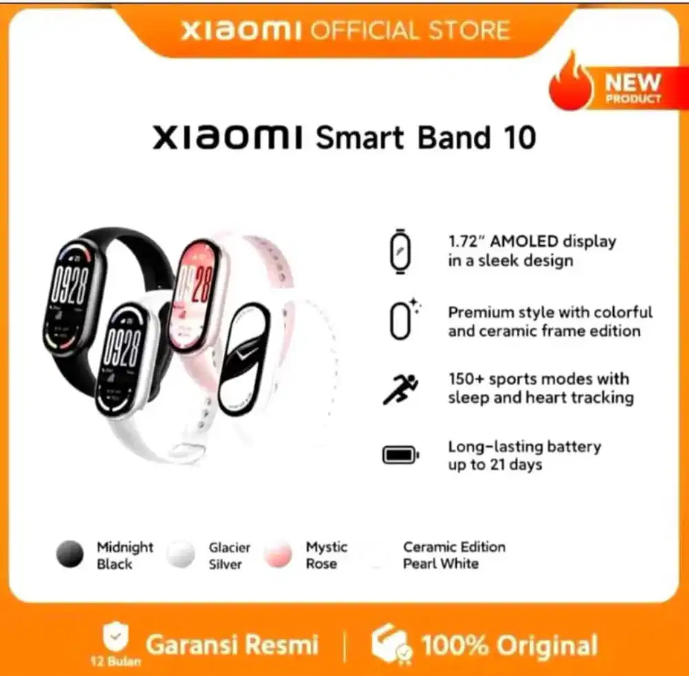 XIAOMI SMART BAND 10 (DIJUAL CEPAT BARANG BARU) Rp 589.000 NET.