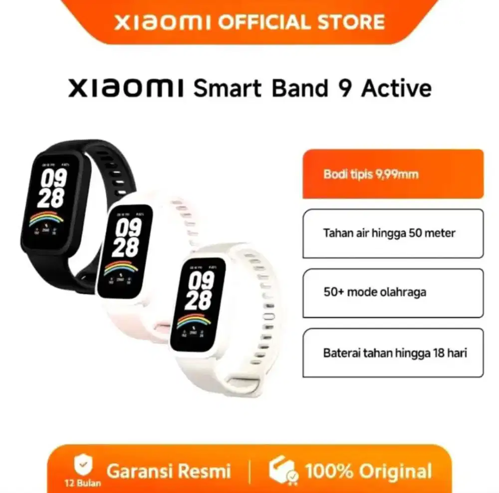 XIAOMI SMART BAND 9 ACTIVE (DIJUAL CEPAT BARANG BARU) Rp 319.000 NET.
