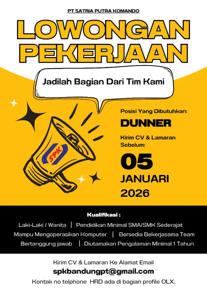 LOWONGAN PEKERJAAN DESKCAL